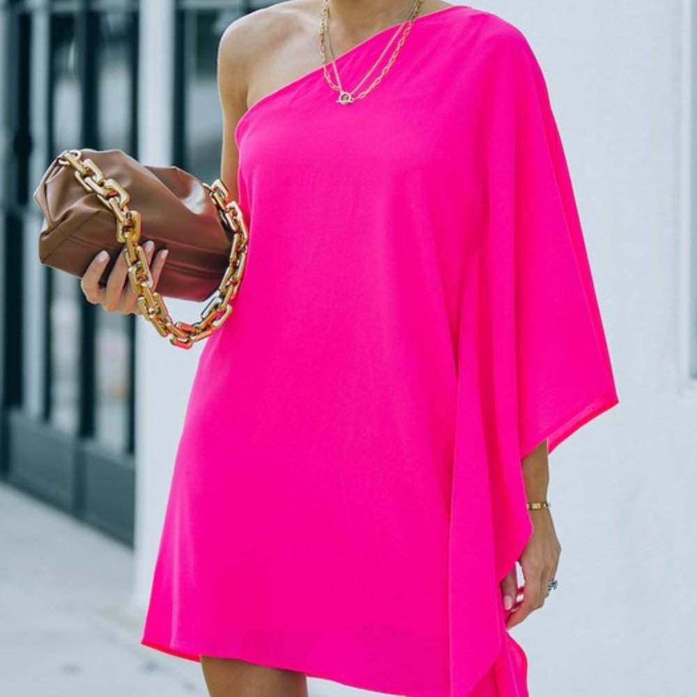 ONE SHOULDER STATEMENT DRESS